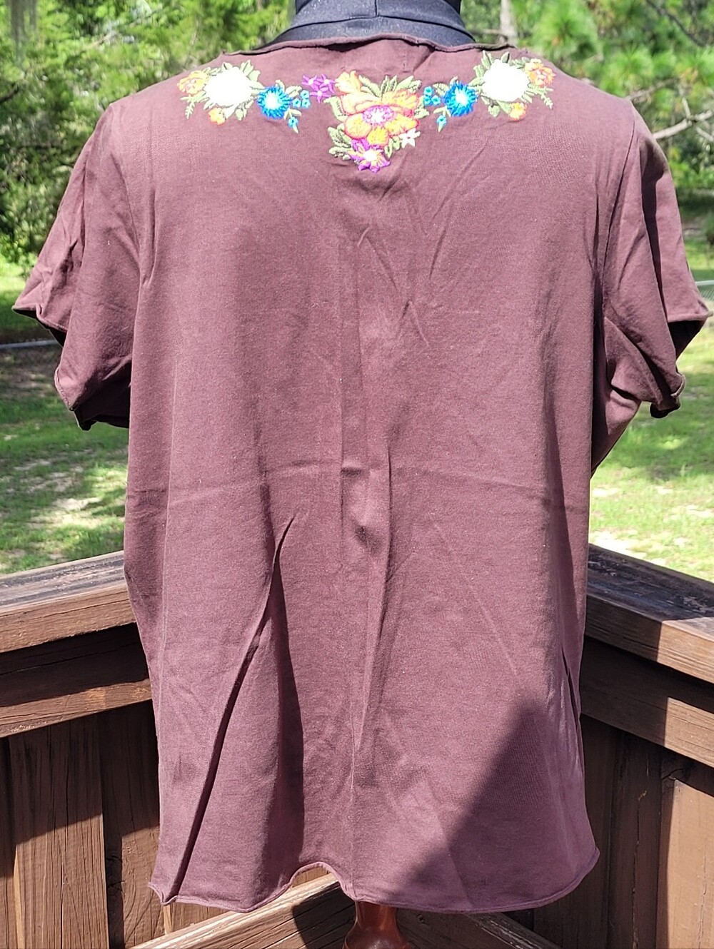 Embroidered V-Neck NY Collection ❤️ Size XXL Beautiful!! Like New - Picture 4 of 9